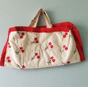 Handmade cherries theme carrying mat adorable